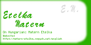 etelka matern business card